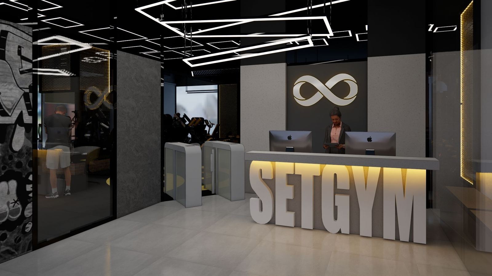 SET Gym Fitness Centre Interior Design Hyderabad - Endecore LLP