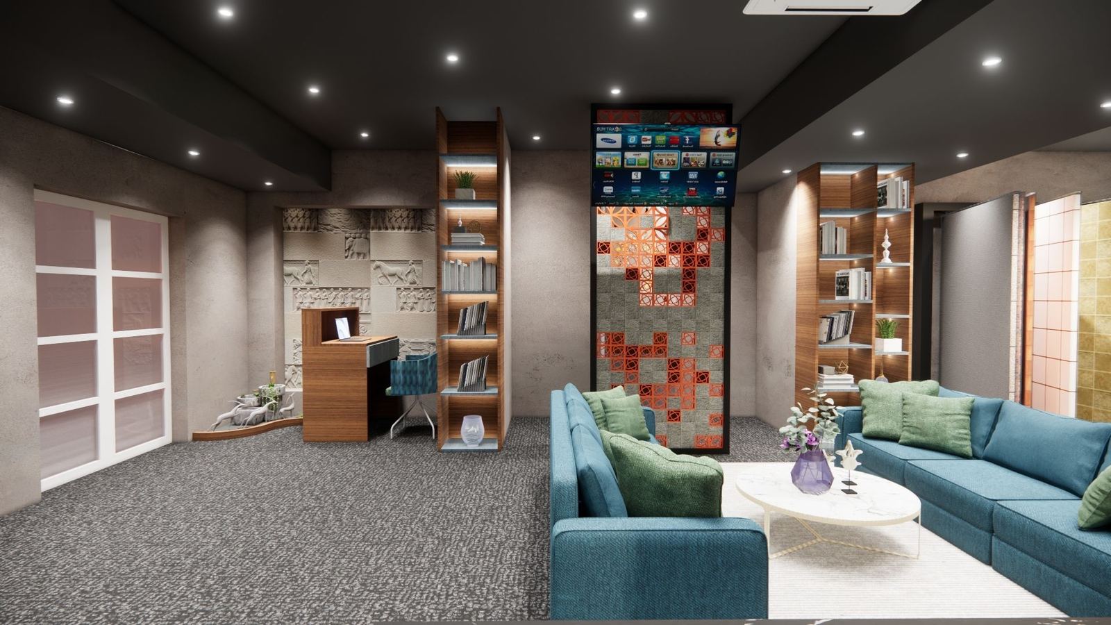Vetta Surfaces Tile Showroom Interior Design Hyderabad - Endecore LLP